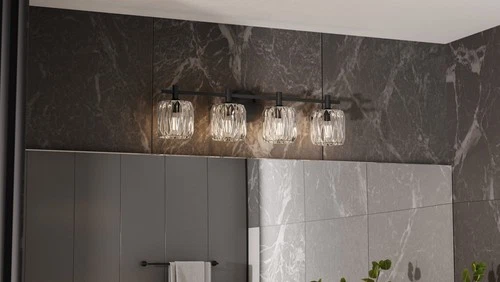 Quoizel SPD8630 Spade 4 Light 30"W Vanity Light - Black - Picture 2 of 12