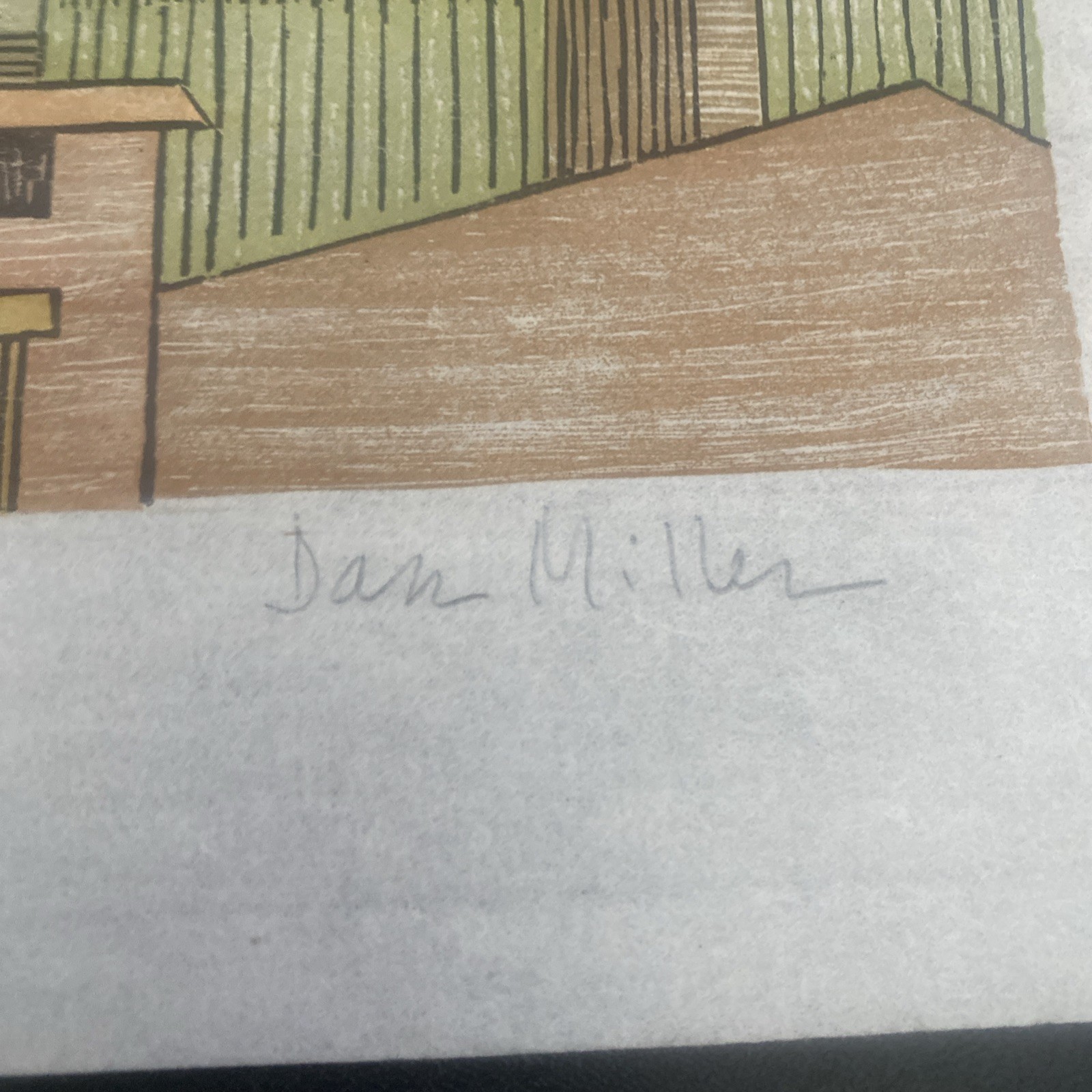 Dan Miller Signed Woodblock Print "Hannover Moon" Ltd Ed 18/45 Rice Paper Art