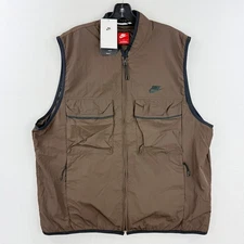 NIKE Mens Tech Woven Vest Size L Mens Brown FZ0748-237 NWT