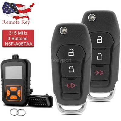 2 For 2015 - 2019 Ford F-150 F-250 F-350 Remote Flip Key Fob 3B + Programmer