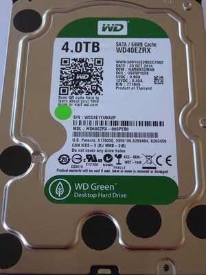 WD40EZRX-00SPEB0 DCM: T2 / TJ APR 2015 - NOV 2013 Western Digital WD Green 4TB