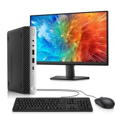 HP EliteDesk G4 Micro Desktop PC Intel i5-8th 8GB 128GB SSD 19" Wi-Fi Windows11