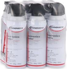 Innovera Compressed Air Duster Cleaner, 10 oz Can, 6/Pack