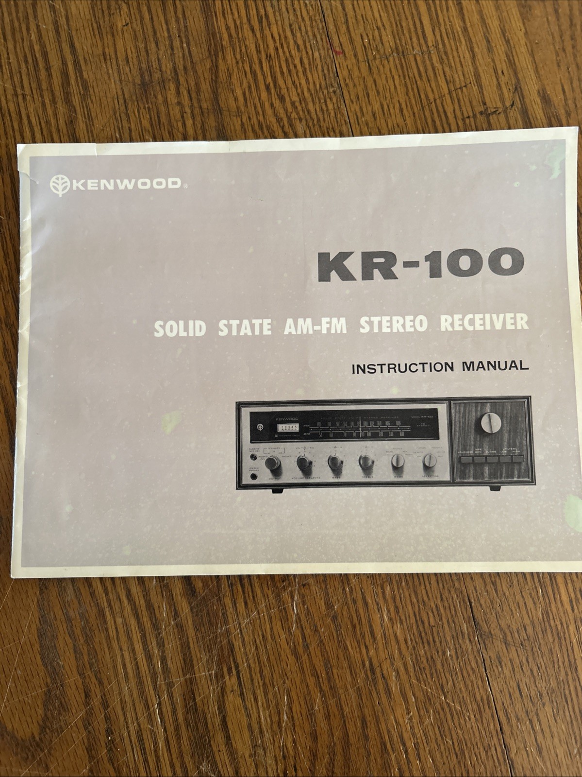 Kenwood KR-100 Receiver Owner's Manual plus Schematic -Original