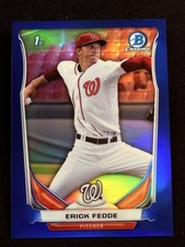 2014 Bowman Chrome 1st BLUE REFRACTOR PROSPECT ROOKIE Erick Fedde 268/399