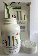 alli Orlistat 60mg Weight Loss Supplement Pills -120 Count exp 6/2026+.