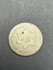 1853 t1 Three Cent Silver Good 3C 1