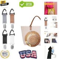 4Pcs Elastic Hat Clip for Travel, Hat Holder Hands Free Bag Accessory for Tra...