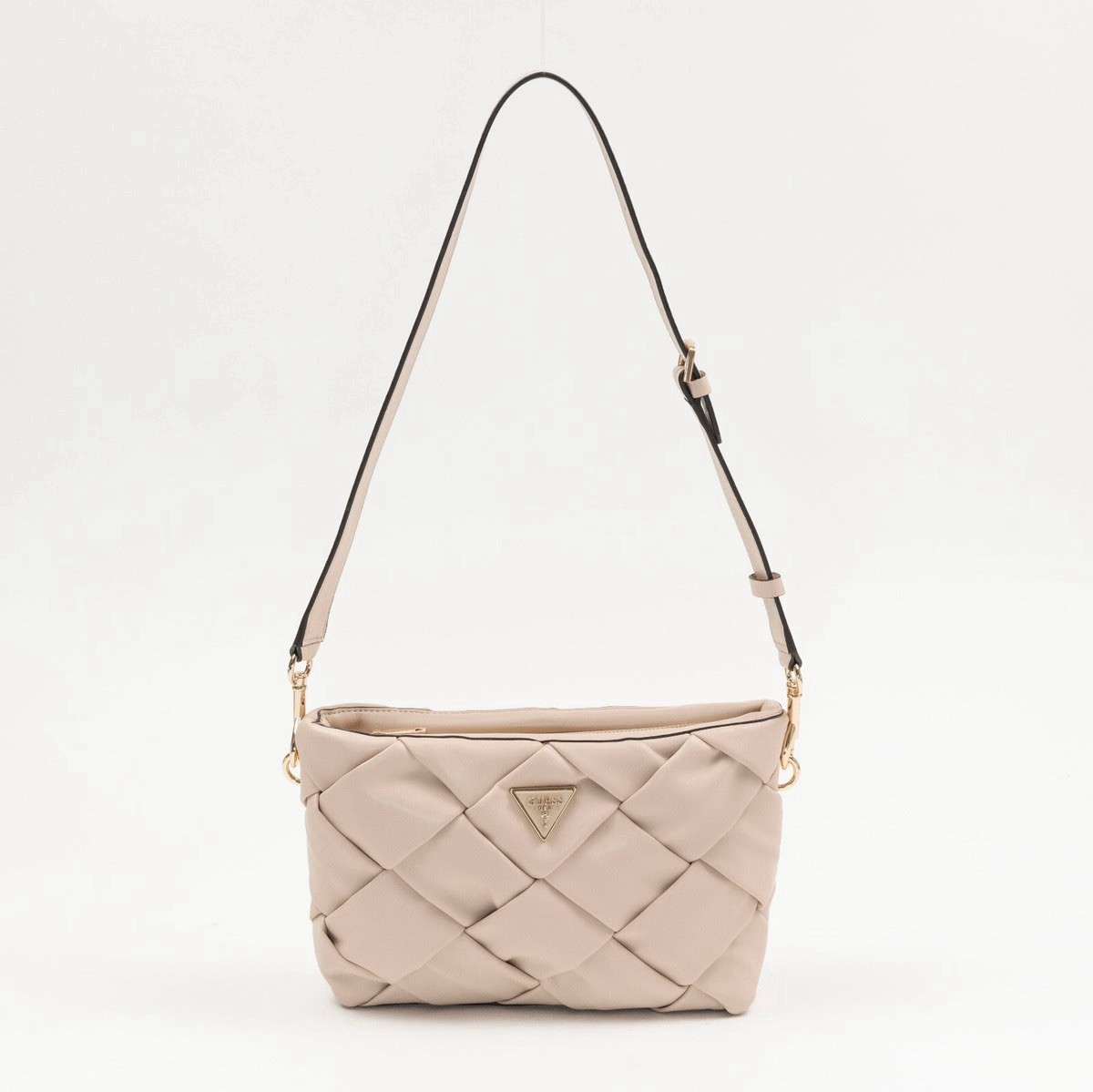 Guess Zaina Small Top Zip Crossbody Beige 2251