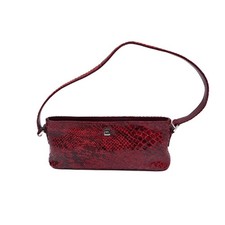 Borsa a tracolla vintage RI2K John Richmond bordeaux pelle esotica baguette Y2K