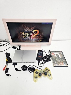 Sony Playstation 2 Slim Silver SCPH-75000 Console 066 Japan