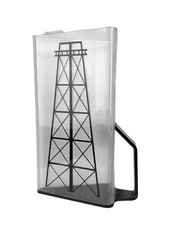 Vtg 1970s Oil Derrick Clear Plastic Water Pitcher Jug Mid Century Modern MCM