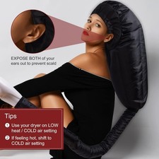 Bonnet Hair Dryer Attachment for Women: Extra Large Adjustable Deep Condition...