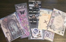 125 Pc Junk Journal Bundle Nature Birds Butterfly Scrapbook Papers Stickers Lot