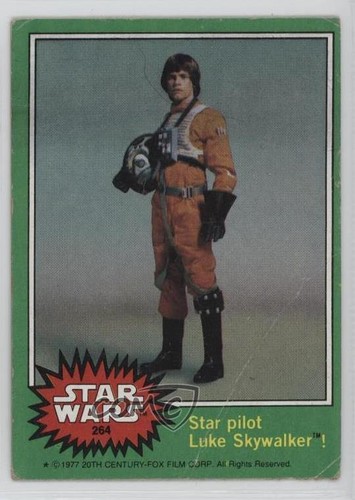 1977 Topps Star Wars #264 Star pilot Luke Skywalker! — Raw