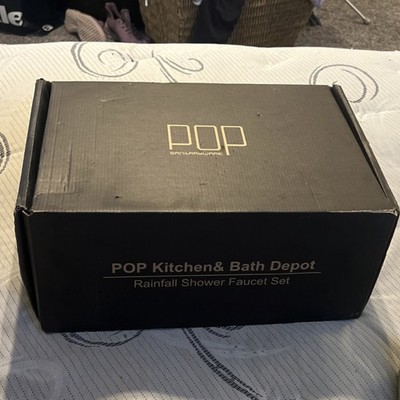 POP Rainfall Multi Function Round Shower Faucet Set Matte Black Complete Kit