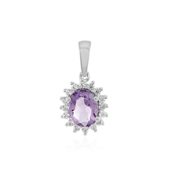 Cavill Lavendel Amethyst AnhäNger 1,12Ct Oval 925 Silber Damen Schmuck-image
