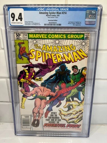 Amazing Spider-Man #214 CGC 9.4 Mark Jewelers insert Newsstand