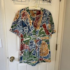 Farm Rio Romper Tropical Vacation Spring Summer Beach  L