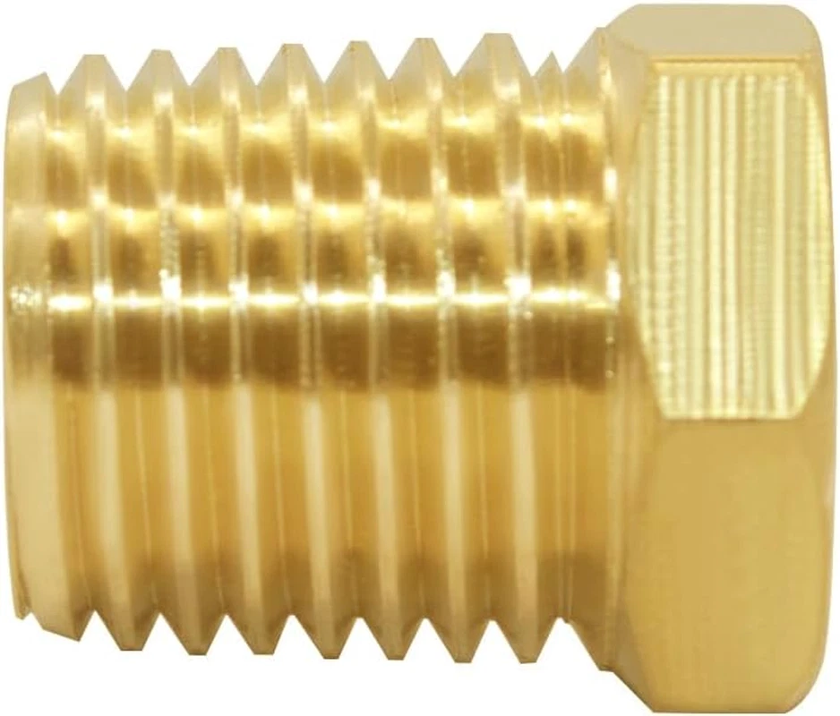 Brass Reducing Hex Bushing 1/4" NPT Male to 1/8" NPT Female Pipe Fitting Reducer - Image 4 of 4