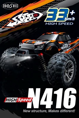 HOSHI 1/16 Monster Truck N416 4WD 2.4G 36KM/H High Speed Off-Road RC - GREEN