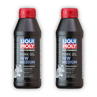 2x Gabelöl LIQUI MOLY 1506 SAE 10W Medium Stoßdämpferöl Öl Motorbike Motorrad