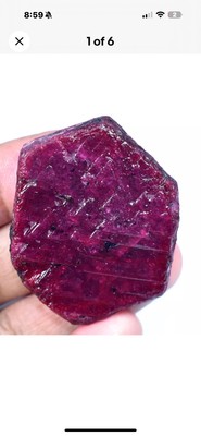 Natural Mozambique Red Ruby 73.10 CT Earth-Mined Color-Enhanced Certified Rough