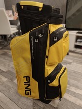 PING Pioneer Monsoon Yellow/Black 14-Way Cart Golf Bag w/ Strap
