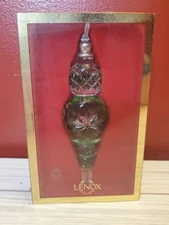LENOX Color Gems: Emerald Green Pave Jewel Teardrop Christmas Holiday Ornament