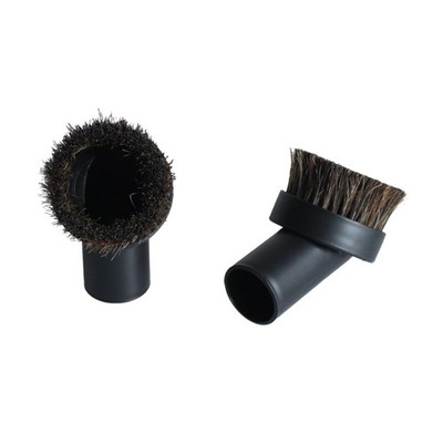 2PCS Black Round Dust Brush 1.25'' Vacuum Connector Horse Hair for Most Vacuums