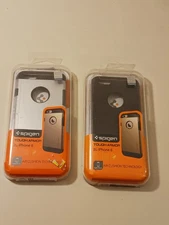 LOT 2 Spigen Tough Armor Case for Apple iPhone 6 / 6S Black Shockproof NEW Air
