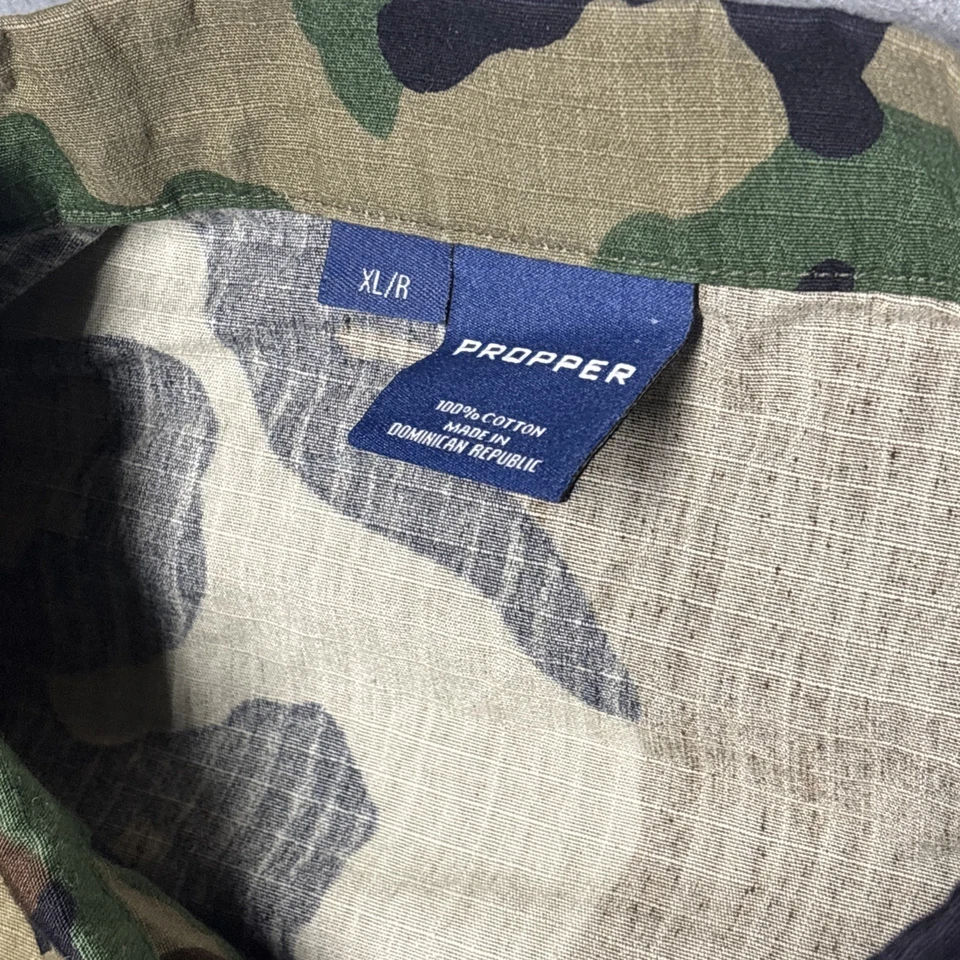 Propper Woodland Camo BDU Tactical Military Uniform 4Pocket Coat Size XL / R - Image 3 of 4