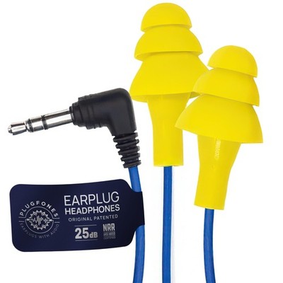 Basic Earplug Headphones Earplug-Earbud Hybrid 25 dB Noise Reduction Rating W...