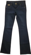 Cache Women's Size 4 Dark Wash Stretch beautiful Gold embellished jeans