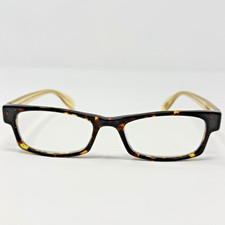 SCOJO New York Reading Glasses 3.00 Dark Tortoise Gold Temple Handmade