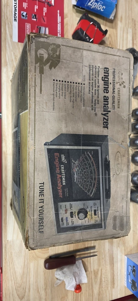 Analizador de motor vintage Sears Craftsman 28-21040 con accesorios - Nuevo stock antiguo Foto 2 de 4
