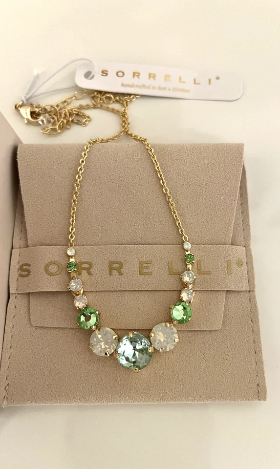 Sorrelli London Tennis Necklace in Sage with Bright Gold NWT $115.00 - Image 3 of 4