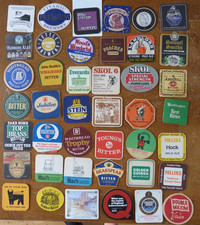 Pack Of 42 Old / New Assorted UK Brewery Beer mats / Coasters A