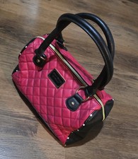 BETSEY JOHNSON Quilted Red & Black Bowler Handbag
