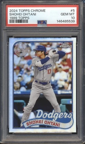 2024 Topps Chrome 1989 TOPPS BASEBALL Shohei Ohtani #5 PSA 10 DODGERS GEM MINT