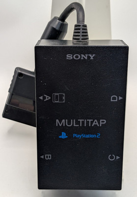 Sony PlayStation 2 PS2 Multitap Black SCPH-10090 Untested Great Condition