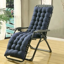 Garden Sun Lounger Cushion 160x50cm Recliner Chair Pad Indoor Outdoor