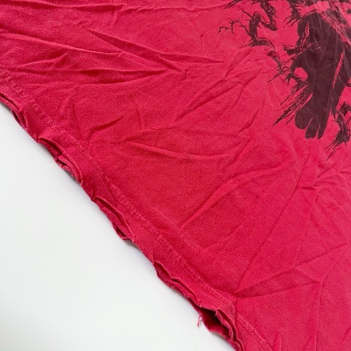 Y2K Affliction Tee Shirt Mens Medium Red Dark Crows Sematary Grave House Grunge - Picture 7 of 19