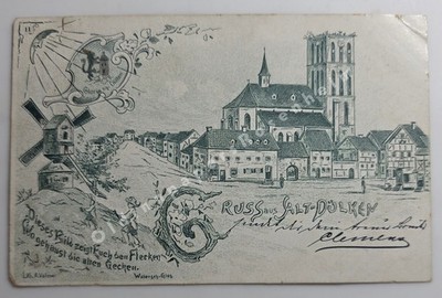 Alt-Dülken Viersen Gloria tibi Litho AK 1898 nach Venlo Collegium Albertinum