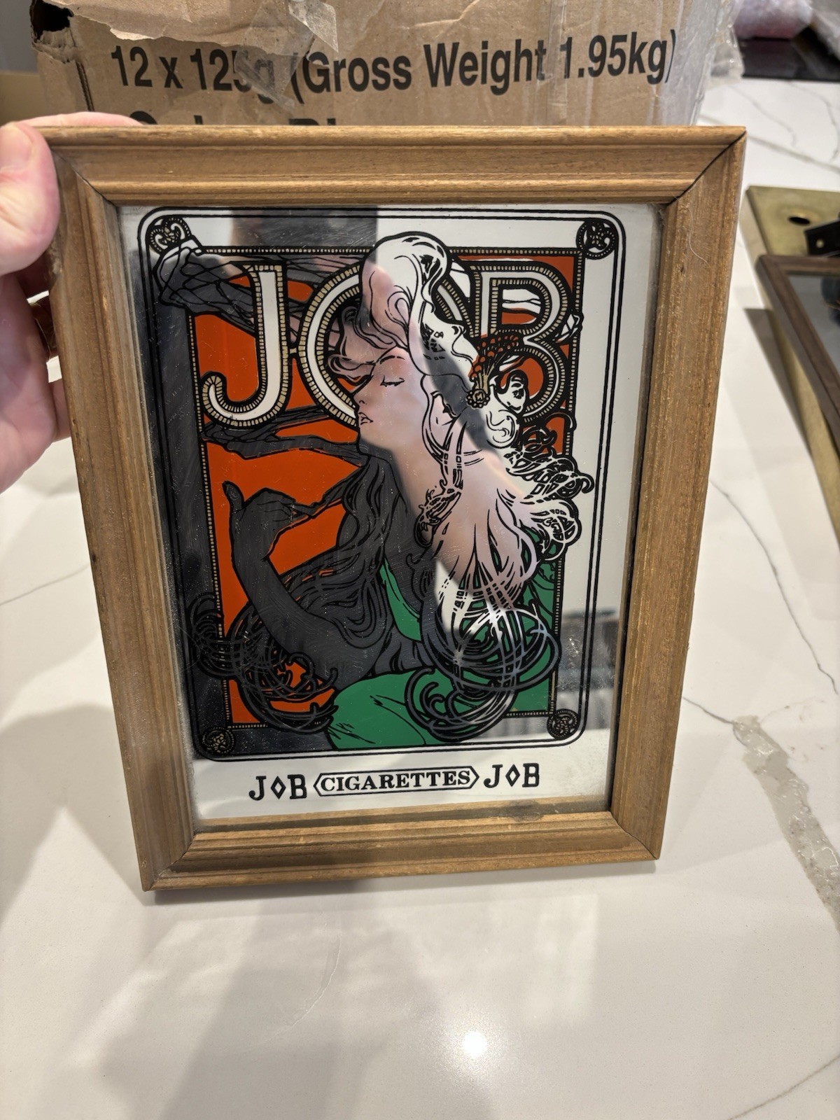 Advertising Mirror Job Cigarettes Rare