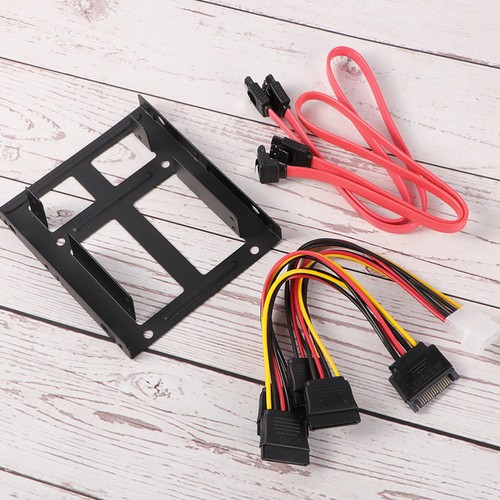 1Pc 2.5 Turn 3.5-inch Double Disk SSD Support Hard Disk Cable Power Cord + - Afbeelding 4 van 12