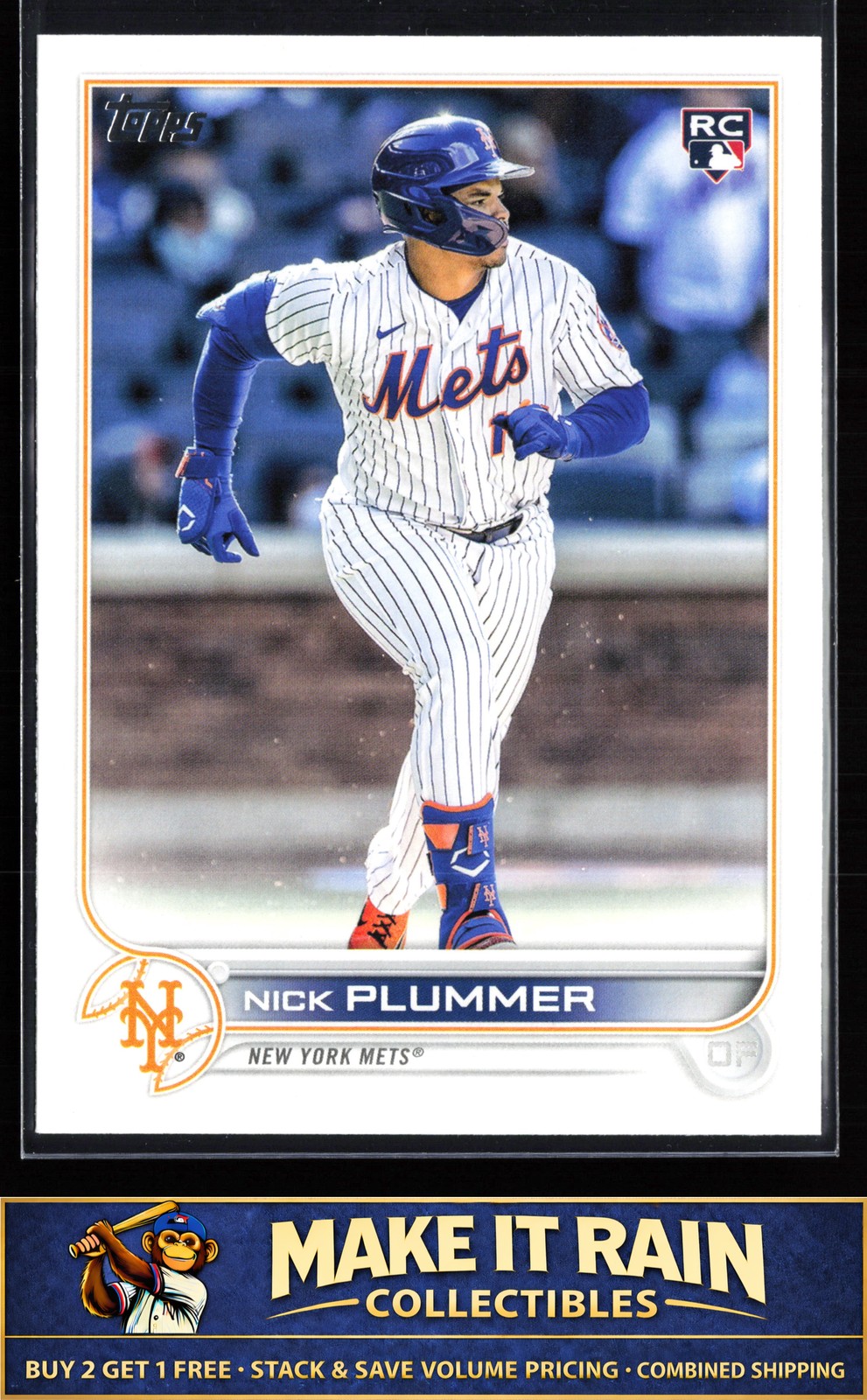 Nick Plummer 2022 Topps Update #US247 New York Mets Rookie RC