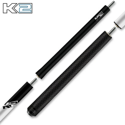 K2 6 IN 1 BREAK/JUMP CUE - White - 13.5mm! Fast Shipping! New!!