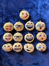 13 pcs Emoji 3.5" Face Plush Keychain Emoticon Accessory Party Favor