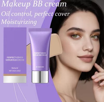 Moisturizing Matte BB Cream Lightweight NonGreasy Brightening Primer & Concealer